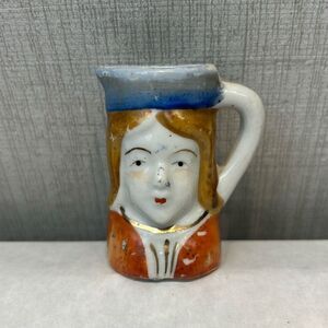Vtg 1940-50's Occupied Japan Mini Toby Jug Porcelain Vase Small Figurine Toothpi